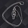 Halsband i rostfritt stål - dubbelt skeletthänge - unisex