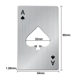 Ace-kort - flasköppnare i aluminium - kreditkortsformat