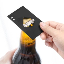 Ass-Karte - Flaschenöffner aus Aluminium - Kreditkartenformat