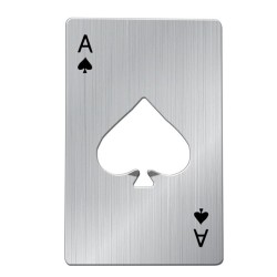 Ass-Karte - Flaschenöffner aus Aluminium - Kreditkartenformat