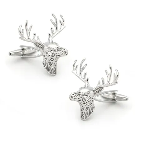 Silver deer cufflinksCufflinks