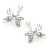 Silver deer cufflinksCufflinks