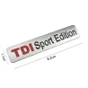TDI SPORT EDITION - chromowany emblemat - naklejka na samochódNaklejki