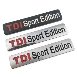 TDI SPORT EDITION - chromowany emblemat - naklejka na samochódNaklejki