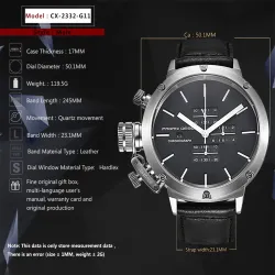 PAGANI DESIGN - sports men's watch - Quartz - waterproof - leather strapWatches