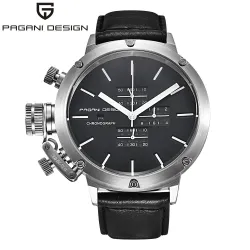 PAGANI DESIGN - sports herreur - Quartz - vandtæt - læderrem