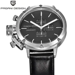 RelojesPAGANI DESIGN - reloj deportivo para hombre - cuarzo - resistente al agua - correa de piel