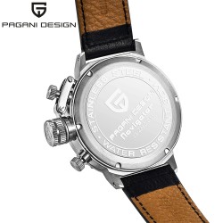 PAGANI DESIGN - montre de sport pour homme - Quartz - étanche - bracelet cuir