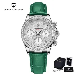 RelojesPAGANI DESIGN - reloj automático de cuarzo - con cristales - espejo de zafiro - correa de piel