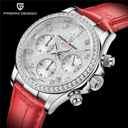 RelojesPAGANI DESIGN - reloj automático de cuarzo - con cristales - espejo de zafiro - correa de piel