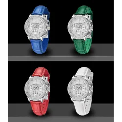 RelojesPAGANI DESIGN - reloj automático de cuarzo - con cristales - espejo de zafiro - correa de piel