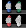 PAGANI DESIGN - automatyczny zegarek kwarcowy - z kryształkami - szafirowe lustro - skórzany pasekZegarki