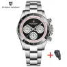 PAGANI DESIGN - herre Quartz ur - kronograf - keramisk bezel - vandtæt - rustfrit stål