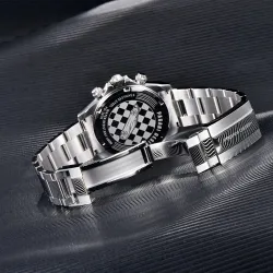 PAGANI DESIGN - Quartz herrklocka - kronograf - keramisk ram - vattentät - rostfritt stål