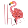 Trädgårdssolljus - metalllampa - vattentät - rosa flamingo