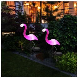 Luz solar de jardim - lâmpada LED - à prova d'água - flamingo