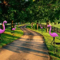 Lampe solaire de jardin - lampe LED - étanche - flamant rose