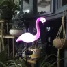 Lampe solaire de jardin - lampe LED - étanche - flamant rose
