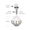 Piercing nombril - piercing - main squelette tenant boule d'opale - acier chirurgical