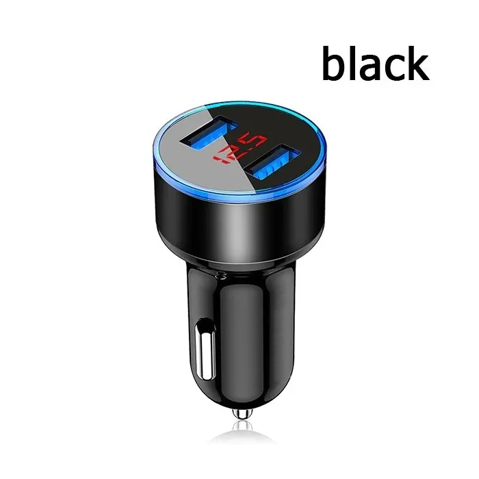Universal billaddare - dubbel USB - snabbladdning - aluminium - 4,8A - 5V