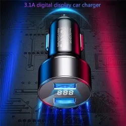 Accesorios de interiorCargador de coche universal - doble USB - carga rápida - aluminio - 4.8A - 5V