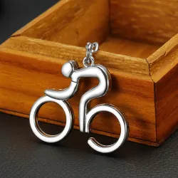 Road bicycle - metal keychainKeyrings