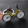 Yellow bicycle - metal keychainKeyrings