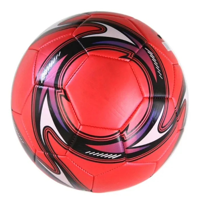 Professionel fodbold - læder - rød - størrelse 5