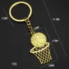 llaveroLlavero de metal - baloncesto - red - cancha de baloncesto