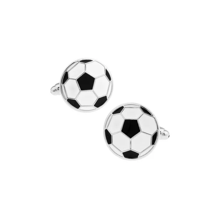 Stilige mansjettknapper - svart-hvit fotball