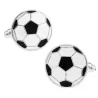 Stilige mansjettknapper - svart-hvit fotball