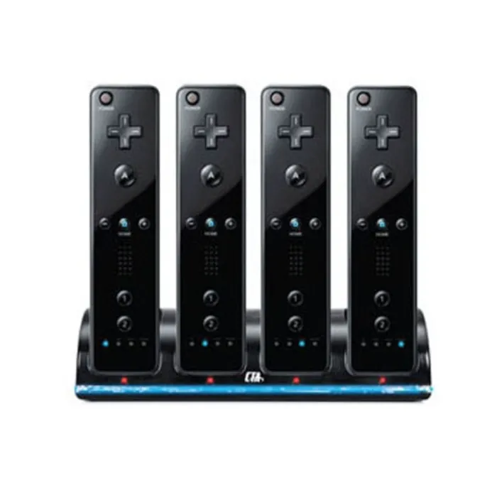 Wii controller oplader med 4 batterier 2800 mAh - dock