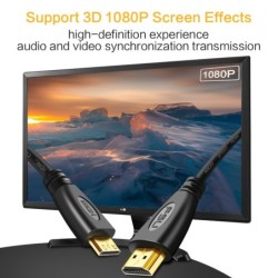 Cavo da mini HDMI a HDMI - 1080P - ad alta velocità - connettore placcato oro