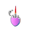 Jet butan lighter - rød flamme - vindtæt - 1300 C - hjerteform