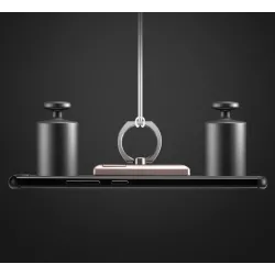 2 i 1 universell telefonhållare - med tändare - justerbar ring - USB-laddning