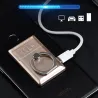 2 i 1 universell telefonhållare - med tändare - justerbar ring - USB-laddning