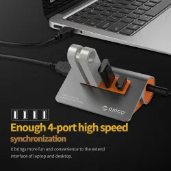 ORICO USB 3.1 Gen2 HUB - aluminium USB HUB PC splitter - 10 Gbps höghastighet - 4 portar