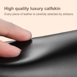 Elegant skuldertaske - forretningsmappe - ægte vævet læder - stor kapacitet