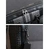 Sac à bandoulière élégant - porte-documents d'affaires - cuir véritable tressé - grande capacité