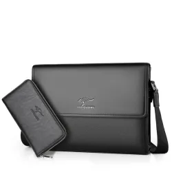 Elegant shoulder bag - business briefcase - with a walletWallets