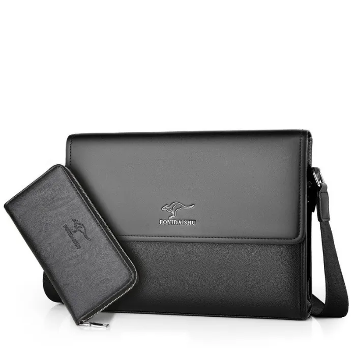 Elegant shoulder bag - business briefcase - with a walletWallets