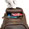 Multifunctionele leren tas - schouderband - heupgespTassen