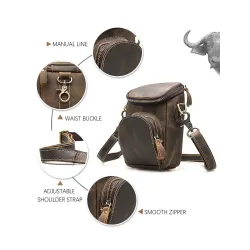 BolsosBolso de cuero multifuncional - bandolera - hebilla en la cintura