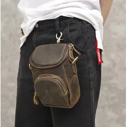 Sac en cuir multifonctionnel - bandoulière - boucle de taille