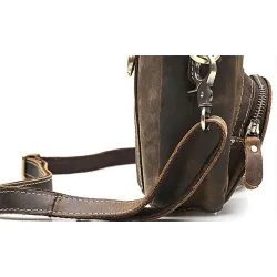 Multifunctionele leren tas - schouderband - heupgespTassen