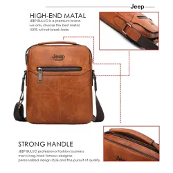 JEEP BULUO - sac à bandoulière en cuir pour hommes - avec un portefeuille