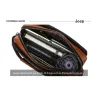 JEEP BULUO - skulderveske i skinn for menn - med lommebok