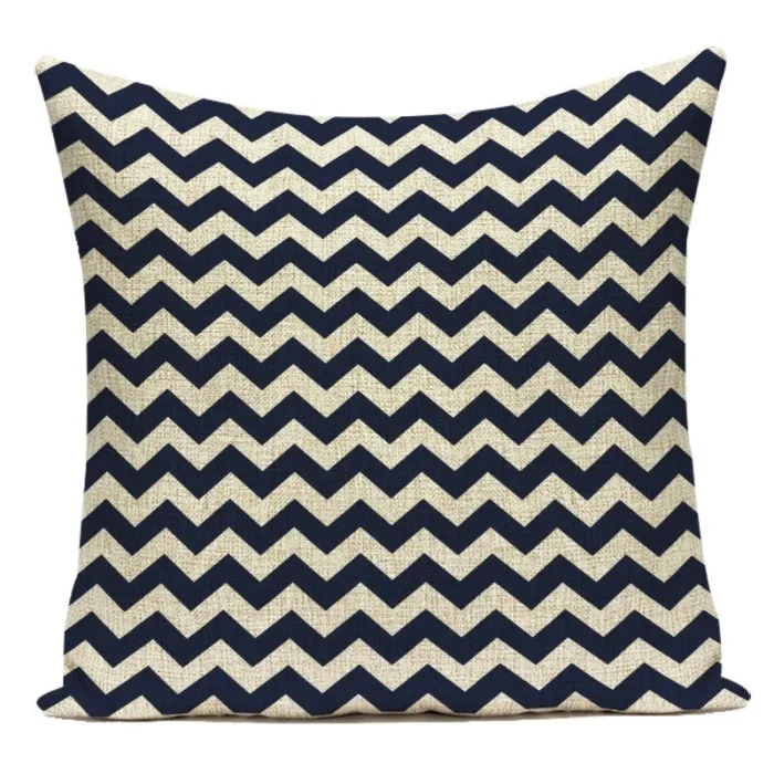 Housse de coussin déco - mer - compas bleu - ancre - marine - bateau - 40 cm * 40 cm - 45 cm * 45 cm