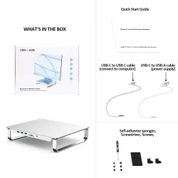 MC35 - dockningsstation - USB-C HUB - iMac bildskärmsstativ - med dubbla HDD-hölje