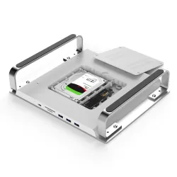 MC35 - station d'accueil - USB-C HUB - support de moniteur iMac - avec boîtier double HDD